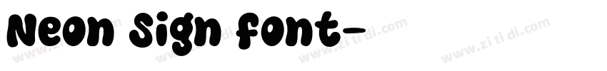 Neon Sign Font字体转换
